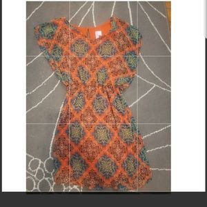Orange with print dress